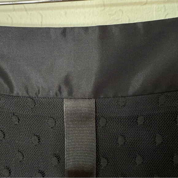 TESSUTO Vintage Tulle Swiss Dot Pattern Black Skirt Size 10 - Picture 11 of 16